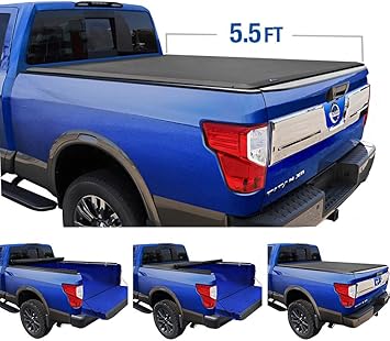 Amazon Com Tyger Auto T3 Soft Tri Fold Truck Bed Tonneau Cover For 2004 2015 Nissan Titan Without Titan Box Fleetside 5 5 Bed Tg Bc3n1026 Automotive