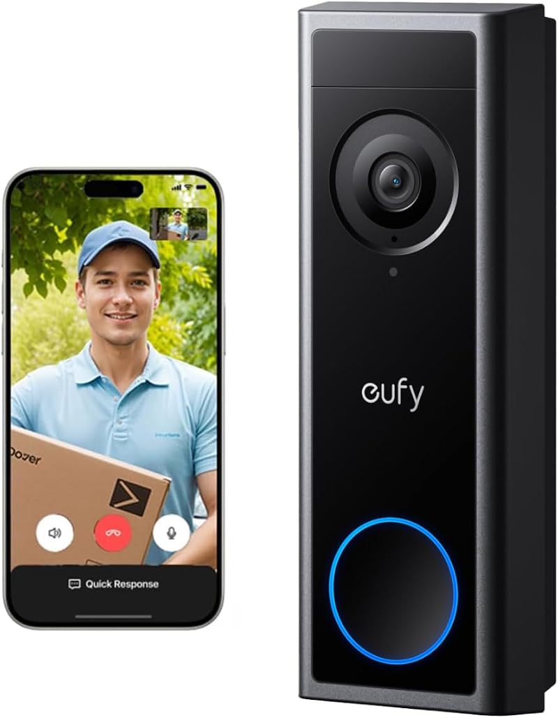 eufy Security Wireless Video Doorbell Camera C30 2K FHD 16:9 Human Motion