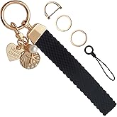 LANTURA Fishnet Stretchy Wristlet Keychain,Braided Wrist Lanyards for Keys,Phone Wristlet Strap,Wrist Keychain Bracelet