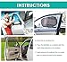 ANTOER Static Cling Car Sun Shades (3 Px) -20 X 12” Block over 97% Harmful UV Rays, Sun and Glare Protection For Your Child - Baby Car Side Window SunShades