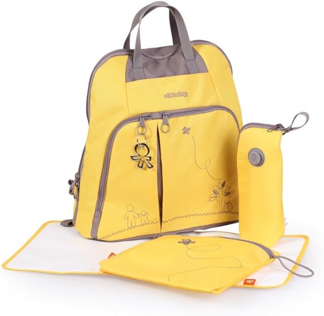 okiedog Trek diaper bag Mondrian yellow Shoes