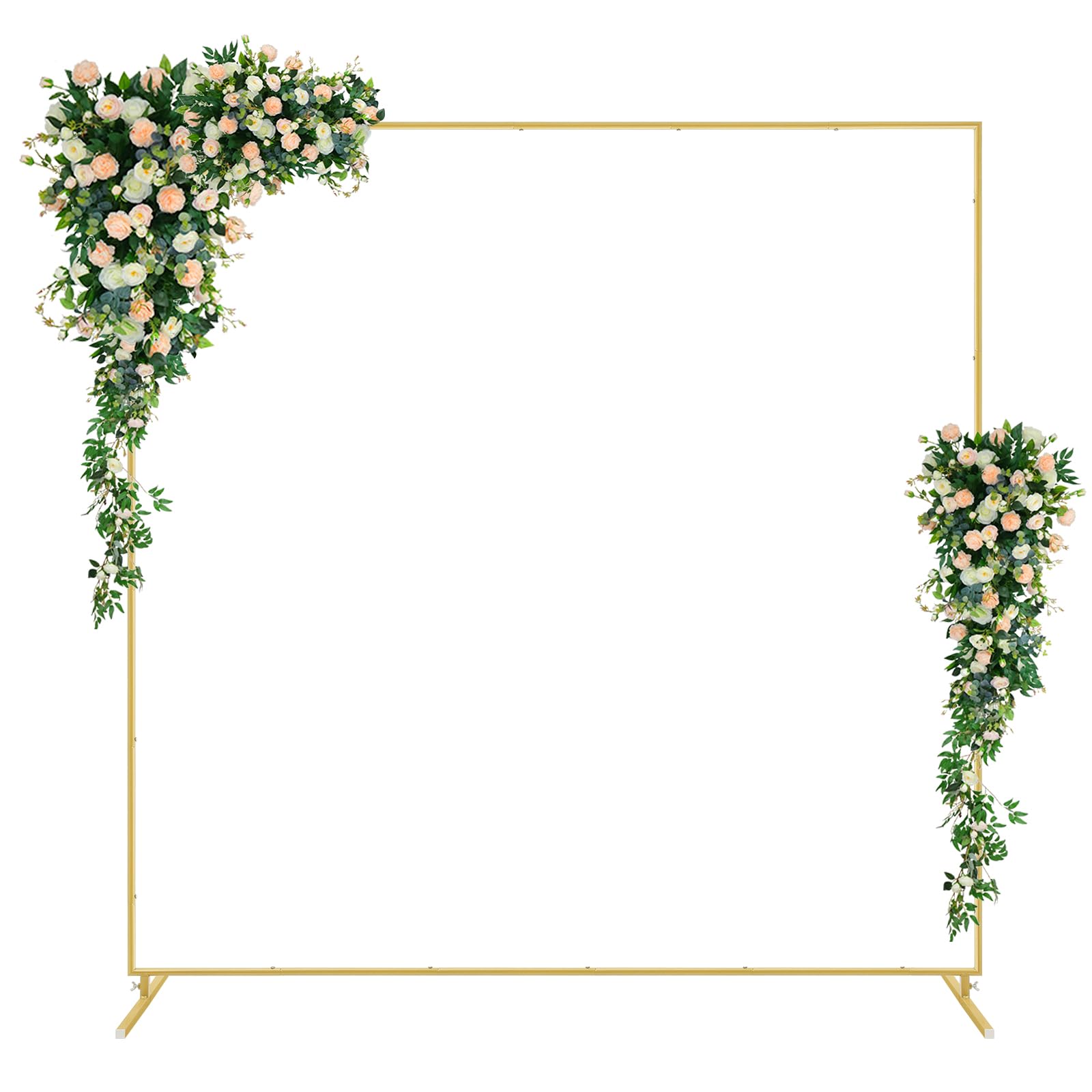 Photo 1 of (missing hardware) HAITRAL Gold Square Backdrop Stand | Wedding Balloon Arch Stand Metal Arch Stand for Ceremony |