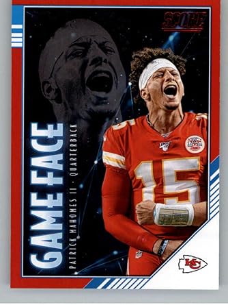 Amazon Com 2020 Score Game Face Red Football 3 Patrick Mahomes Ii Kansas City Chiefs Official Retail Only Red Nfl Parallel Trading Card From Panini America Collectibles Fine Art