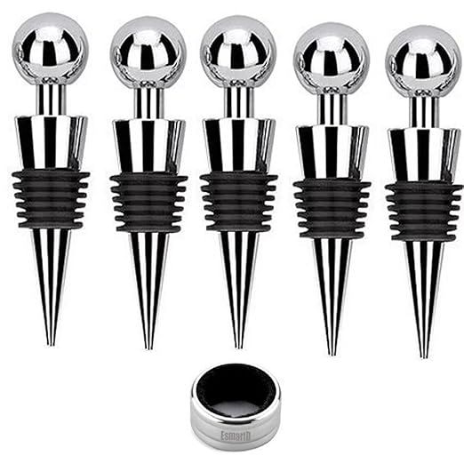 Diseño de amor de acero inoxidable Forma de Corazón 5 pcs tapones ...