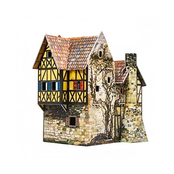 Umbum 243 16 x 10 x 17 cm Clever Papier Mittelalter Town Bakery 3D Puzzle – Bild 3