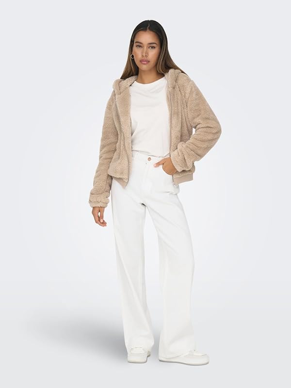 Bestseller A/S ONLNEWANNA Contact Sherpa Jacket CC OTW Giacca Humus, M, Humus, M