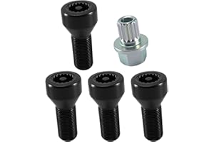 36136786191 M14x1.25mm Wheel Lock, Locking Lug Nuts Set with Master Key Fit for BMW Mini I3 I8 M2 M4 F80 X2 X4 X6 BMW E70 E71