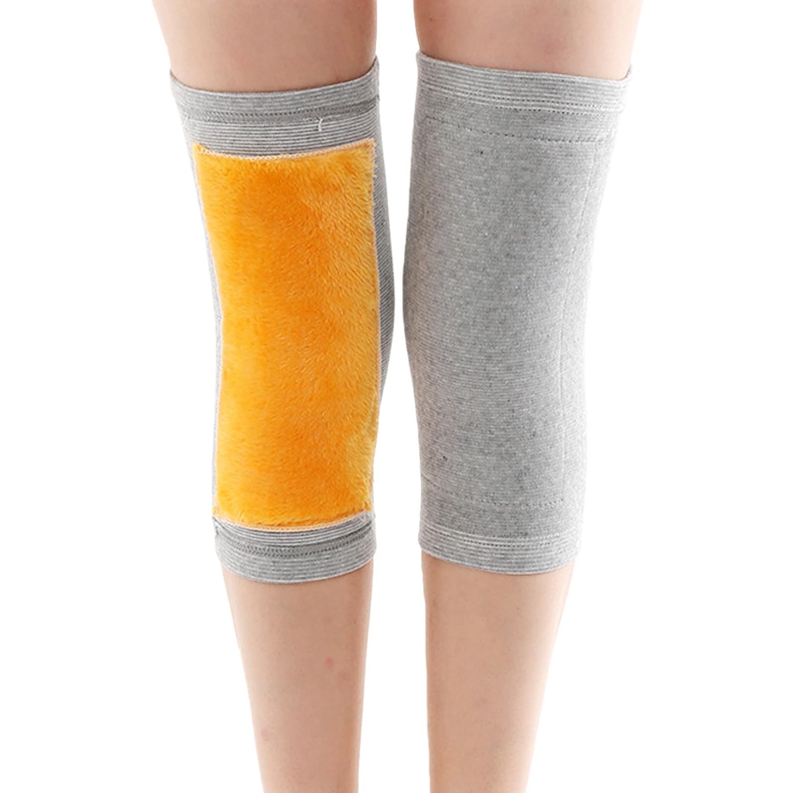 QUUPY 1Pair Unisex Adults Thicken Cashmere Wool Winter Warm Thermal Knee Leg Sleeve Knee Brace Support Pads for Volleyball Dance Cycling Outdoor Sports Protection(XL Grey)