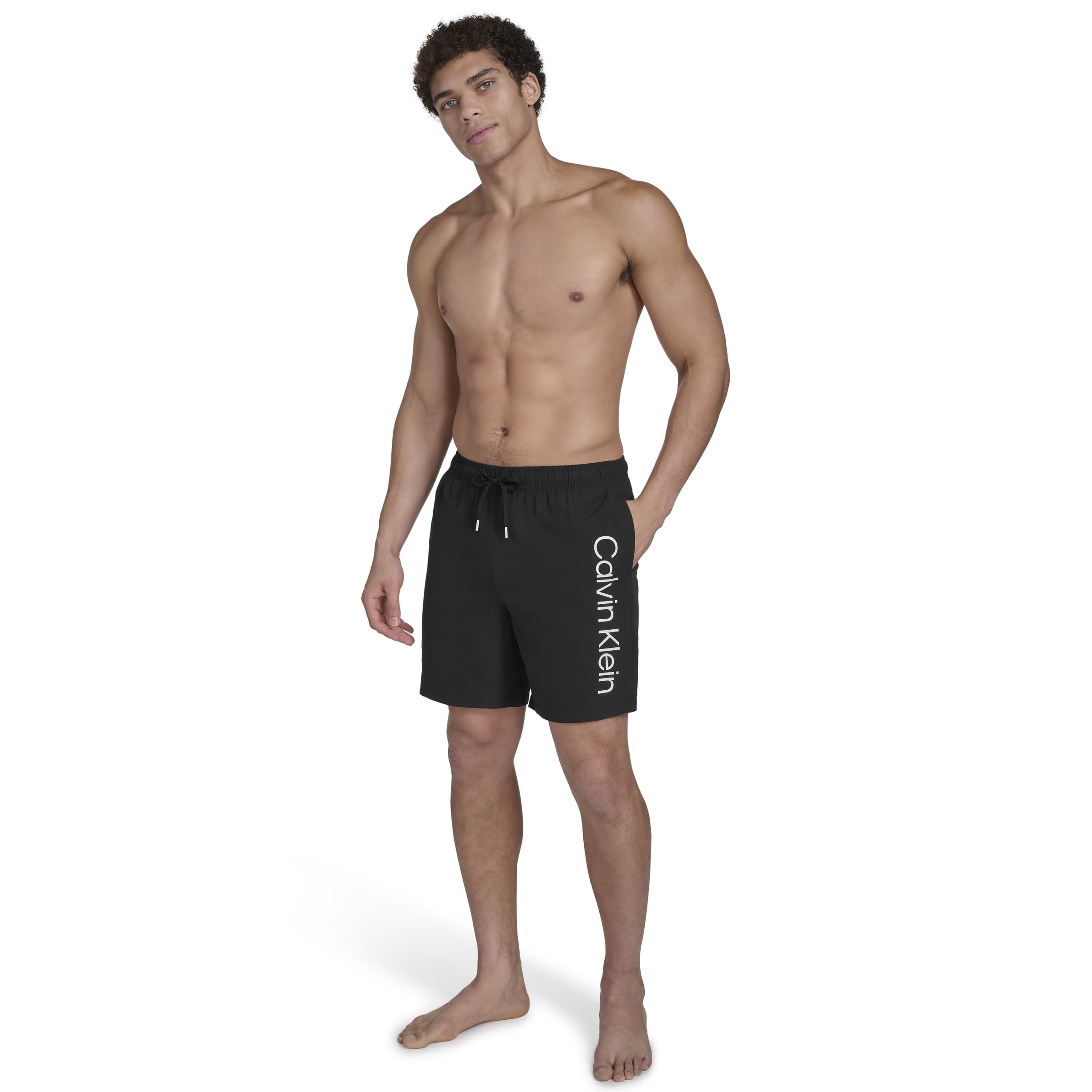 Calvin Klein Men's Volley Quick Dry Lightweight Swim Trunk