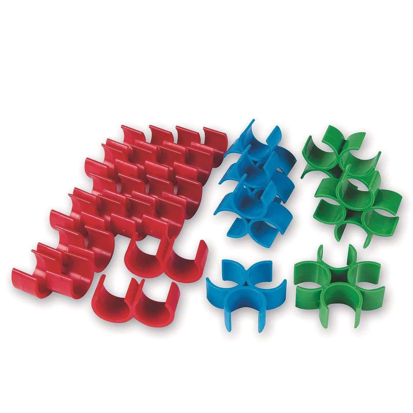 Photo 1 of S&S Worldwide Hoop Connector Clips Assortment Pack. Exclusive Clips Fit Hula Hoops with 0.85" Hoop Cross Section Like Super & No-Knott Hoops. Easy Snap On, Snap Off. (Pack of 19)