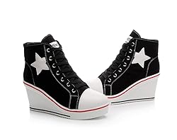 Women's Canvas High-Heeled Shoes Fashion Sneakers