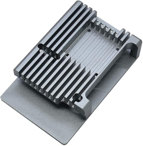 Wivarra para Raspberry Pi 4 Modelo B 2G Kit con Gris CNC AleacióN de Aluminio Funda Protectora Ventilador RefrigeracióN 5V 3A AlimentacióN para Raspberry Pi 4B Enchufe de la UE