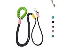 DOOMANLOAD Hands Free Dog Leash,Adjustable Bungee Waist & Crossbody Leash with Comfortable Handle,Heavy Duty Nylon Rope for Small to Large Dogs,Safety Lock for Running,Hiking,Walking (Black)