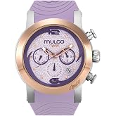 MULCO Luxury Waterproof Watch for Women - Rose Gold Stainless Steel Analog | Large Face Case Quartz Watch with Mother of Pearl Dial, Rose Gold Watch and Silicone Band