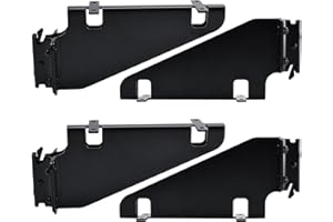 NovelBee 4pcs E Track Fixed Shelf Brackets for Trailer,Truck,Warehouse,Garage