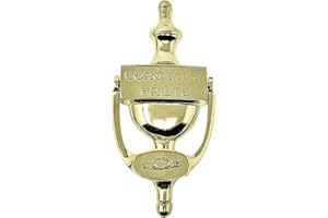 Exclusively Irish Claddagh Door Knocker for Front Door Cead Mile Failte Brass Knocker 8" Welcome Gift Ireland Home Décor (Polished Brass)
