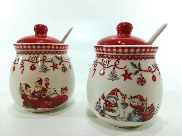Idee Regalo Natale Per La Casa.Zuccheriera Contenitore Natalizio Babbo Natale Per Addobbi Decorazione Idea Regalo Amazon It Casa E Cucina