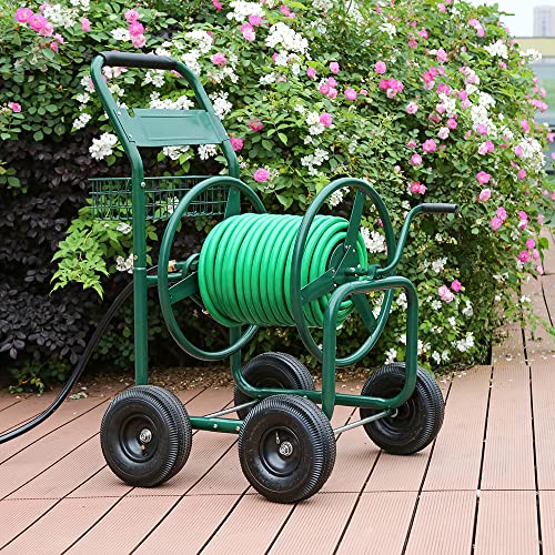Amazon Basics 4Wheel Garden Hose Reel Cart, Holds up to 300Feet of 5/8Inch Hose Pricepulse