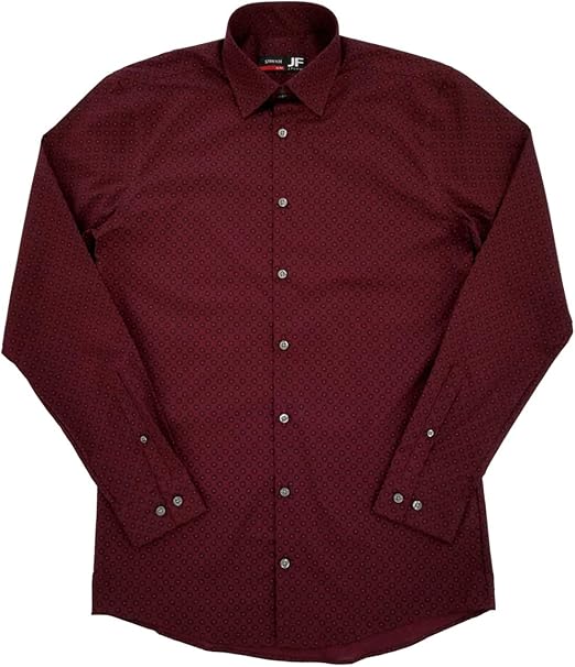 mens burgundy slim fit shirt