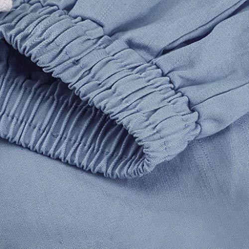 Women Short Pants, JOYFEEL ❤️ Ladies Cotton Linen Casual Elastic Waist Pants Drawstring Solid Summer Walking Shorts