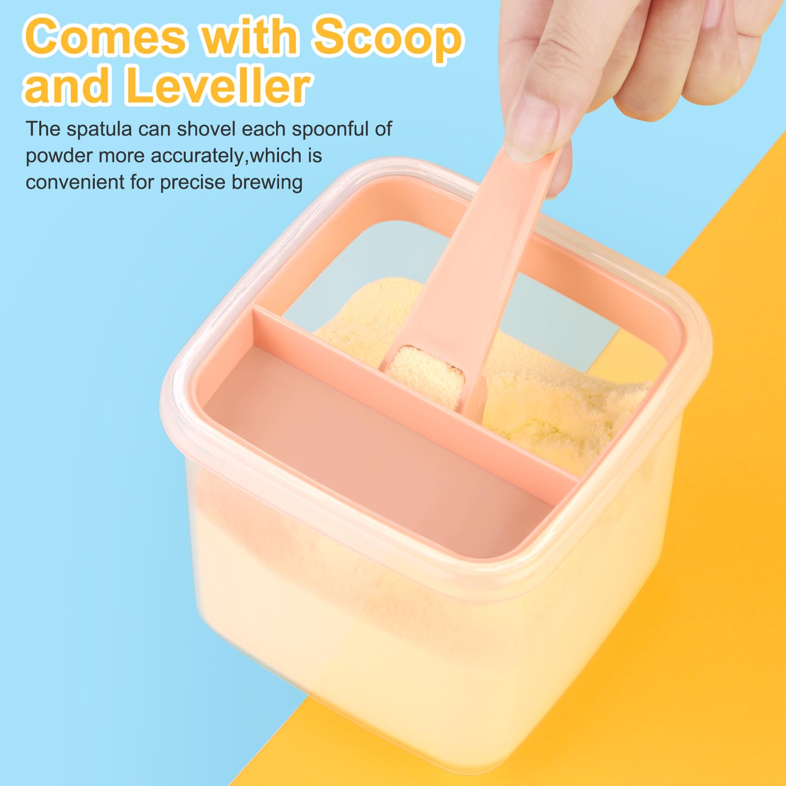 Accmor Formula Dispenser On The Go, Formula Container to Go, Portable Milk Powder Kids Snack Container with Scoop for Infant Toddler Travel Outdoor Picnic