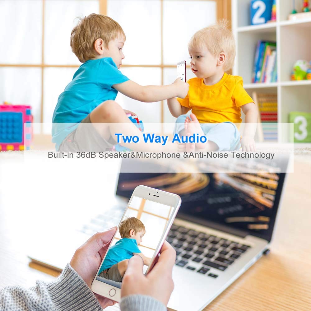 Home Security Camera, Enow-YL Wireless 3MP Surveillance Pan/Tilt/Zoom IP Indoor 2.4G WiFi Dome Camera with Motion Detection, Night Vision, Two Way Audio for Baby/Pet/Nanny Monitor, Work with Alexa