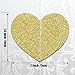 Koker Pastel Sparkling Paper Heart-shaped String, Paper Garland Hanging Bunting Banner Decoration for Weddings or Parties Backdrop, Glitter Gold, 13 Feet/4 m by Koker