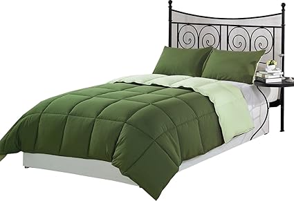 Amazon Com Super Soft Goose Down Alternative Reversible Comforter
