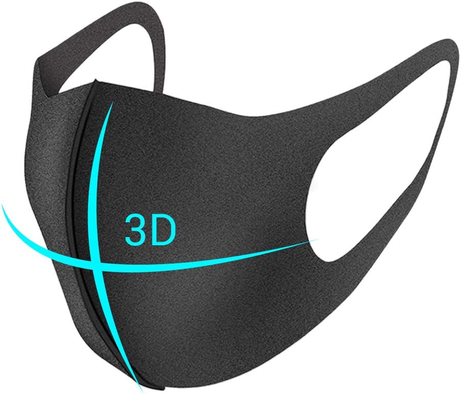 Feeke Health Fashion Face Mask, Washable & Reusable Face Mask, Kpop Fashion Mask, Kpop Face Mask, Fashion Black Mask for Men & Women - 1 Pack