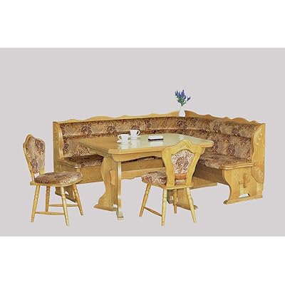 Luxury European Oak Dining Set with Corner Bench and Kuwait