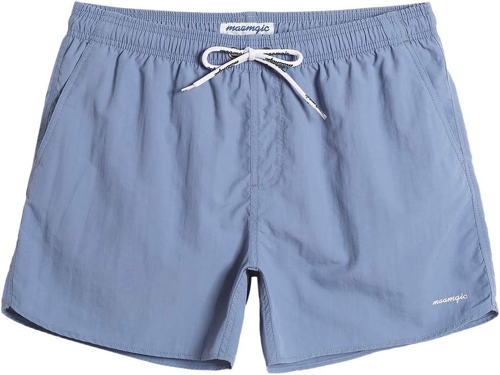 MaaMgic Mens Swim Trunks with Mesh Lining Quick Dry Mens Bathing Suit Shorts