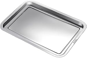 Baking Sheet, Stainless Steel Tray Cookie Sheets for Baking Pans for Oven, Metal Drip Tray, Oil Drip Pan, Mirror Finish, Easy