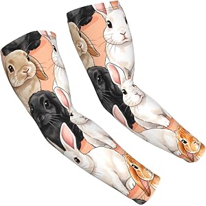 haigof Dachshund Hello Summer Beach Arm Sleeves | Sun Protection Arm Sleeves Sports Compression Long Sleeve for Men Women