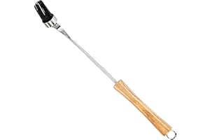 BBQ-AID Basting Brush - For Marinating, Glazing, Seasoning - Bbq Silicone Brush Cooking, Baster for Cooking Brush - Premium Wood Handle, Stainless Steel Core and Silicone Bristles for Easy Cleaning