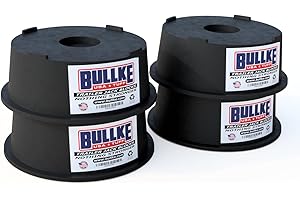 BULLKE Original USA Made Strongest Trailer Jack Blocks Stabilizing Pads | Leveling System | Block Stand for RV 5th Wheel Camper, Post, Toungue, Foot (4)