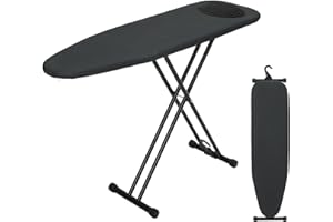 Ironing Board Full Size 54x14, RAINHOL Heavy Duty Iron Board with Thick Padded Cover, Height Adjustable Ironing Boards with Smart Hanger, Heat-Resistant Silicone Pad Iron Rest