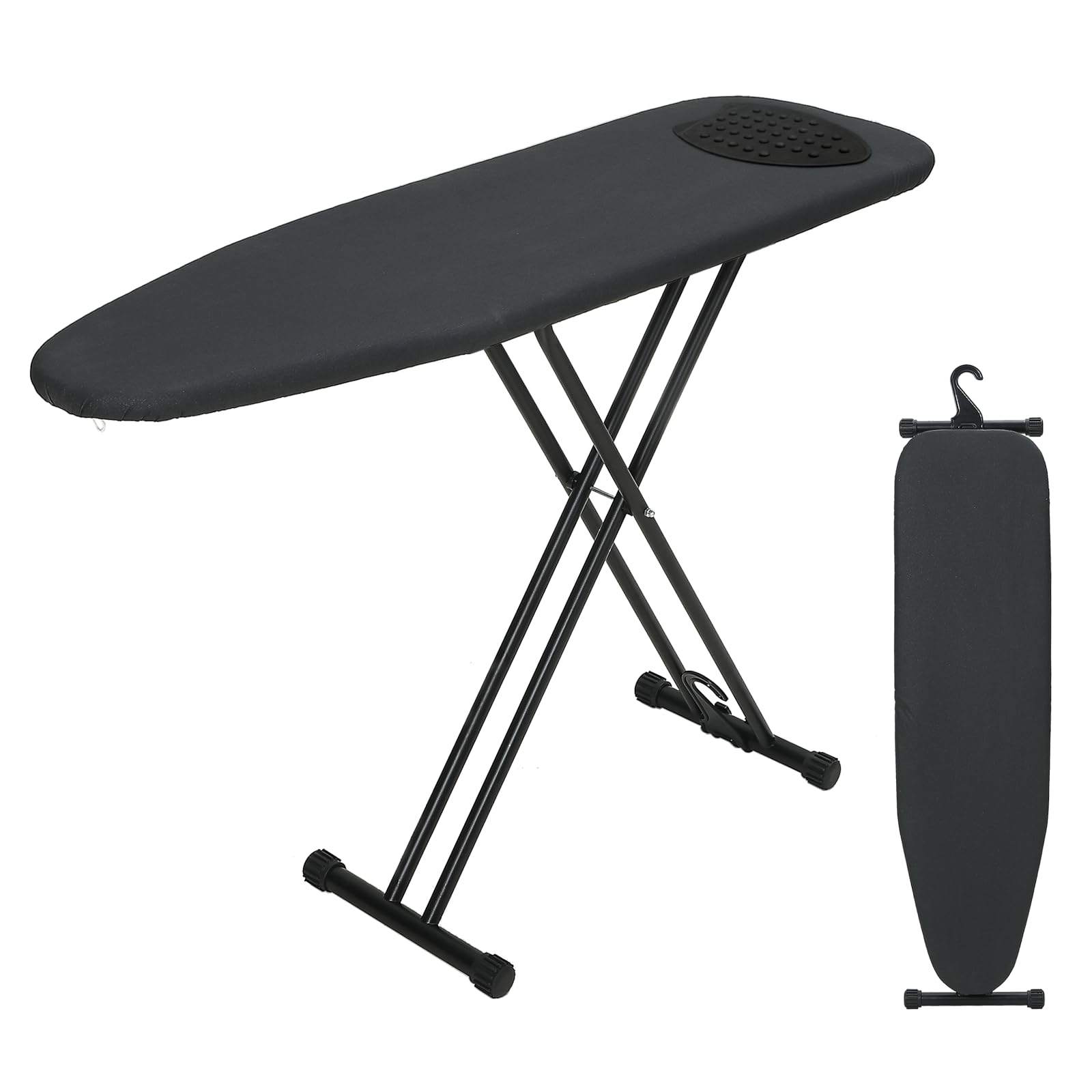 Photo 1 of ** USED** BIroning Board Full Size 53x13, RAINHOL Heavy Duty Iron Board with Thick Padded Cover, Height Adjustable Ironing Boards with Smart Hanger, Heat-Resistant Silicone Pad Iron Rest