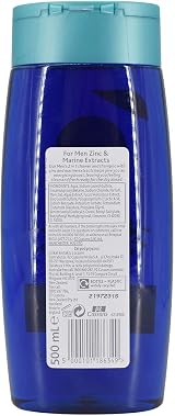 Cussons Pure For Men 2 in 1 Shower Shampoo 500ml Zinc Marine Extracts view 2