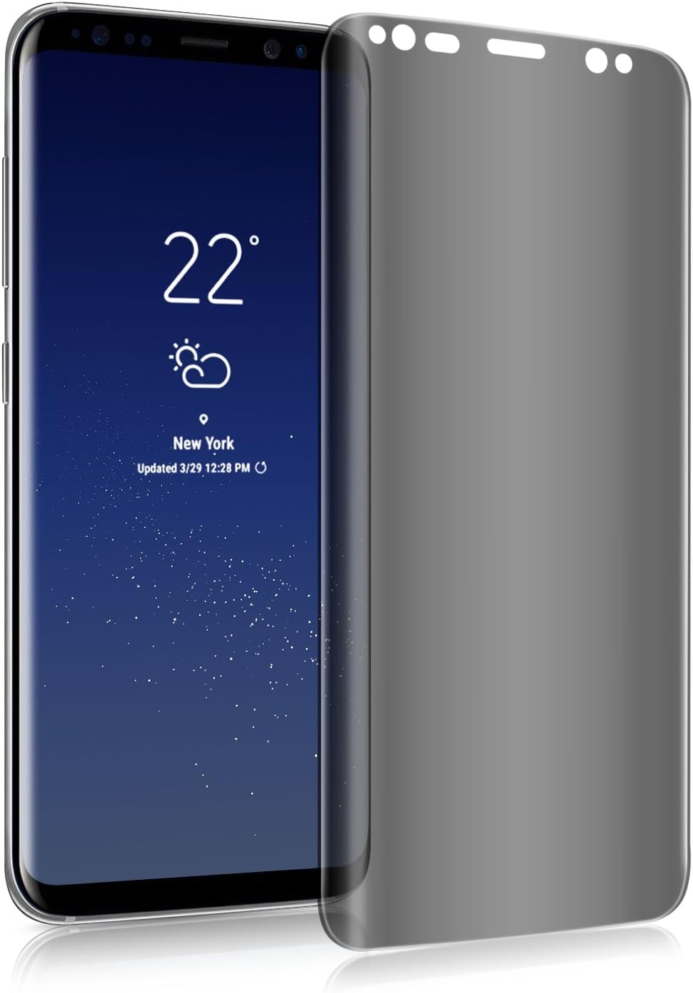 Pueryin Galaxy S9 Privacy Screen Protector, S9 Premium [3D Curved][Case Friendly][Anti-Scratch] 9H Hardness Tempered Glass Film Screen Protector for Samsung Galaxy S9 (Transparent)