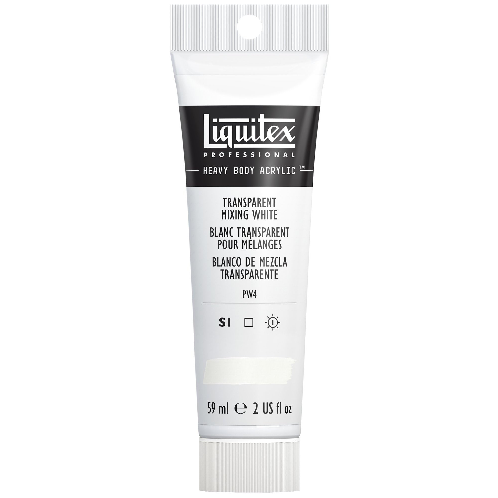 Liquitex Professional Heavy Body Acrylic Paint, 2-oz (59ml) Tube, Transparent Mixing White — image 1