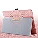 BENTOBEN Samsung Galaxy Tab A 8.0 (2015) Case, Glitter Sparkly Slim Lightweight Flip Folio PU Leather Stylus Holder Auto Sleep/Wake Protective Smart Cover for Galaxy Tab A 8.0 SM-T350, Rose Gold