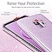 ESR Makeup Glitter Case Compatible for The Samsung Galaxy S9, Glitter Sparkle Bling Case Protective Cover [Three Layer][Supports Wireless Charging] for Galaxy S9 5.8 inch, Purple(Released in 2018)