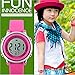 Watches,Kids Outdoors Waterproof Wristwatch,Multifunctional LED Digital Watch for Boys (Rose)