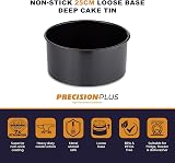 Tower Precision Plus 25cm Deep Cake Tin Black Non-Stick Loose Base Aluminised view 2