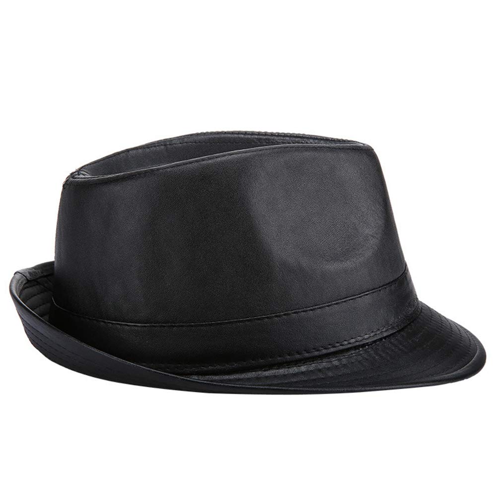 PU Leather Jazz Fedora Hat Outdoor Dad 