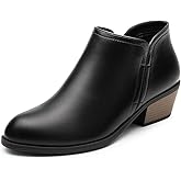DREAM PAIRS Women's Ankle Boots Low Chunky Heel Comfortable Short Fall Booties Shoes