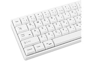 GTSP 135-Key Japanese White keycaps 65 Percent XDA keycap Set for 60 Percent tkl Keyboard for Cherry Mx Gateron Kailh Switch 