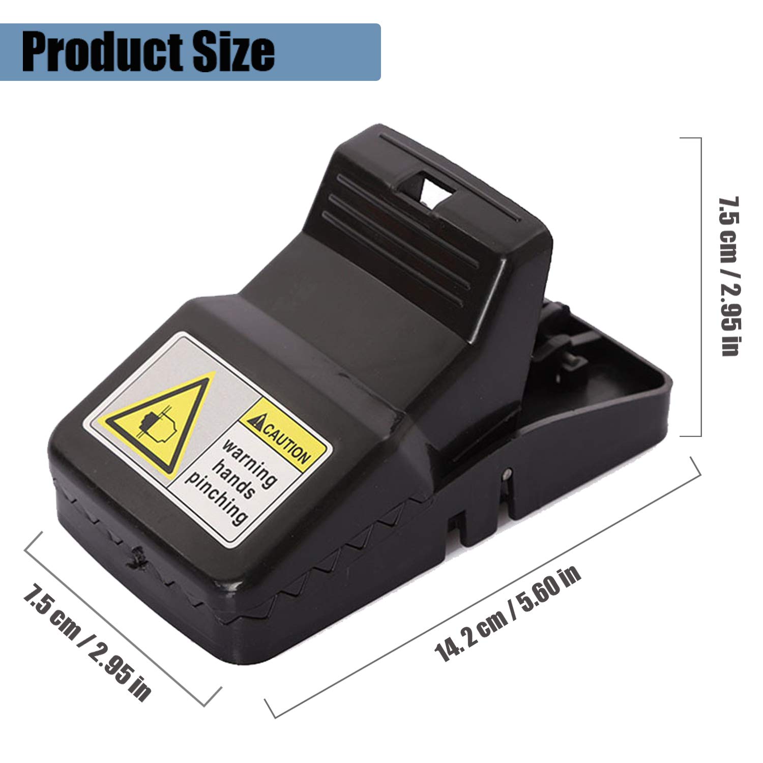 Soontrans 8 Stück Mausefalle Schlagfalle Wiederverwendbar Naturköder Mäusefallen Schnell Tötend Super Empfindlich Rattenfalle