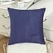 CaliTime Throw Pillow Covers Decorative 18 X 18 Inches Pack of 2 Cozy Chenille Cushion Cases for Couch Sofa Bed Living Room Home Navy Blue