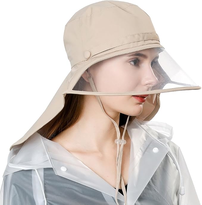 women's rain hat with chin strap